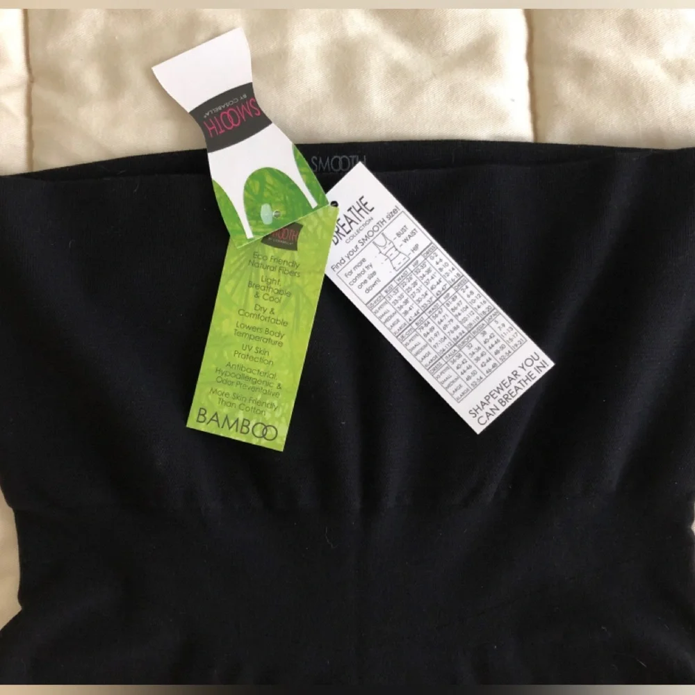 NWT Smooth By Cosabella Breathe Collection Black Shorts Shapewear Size Large